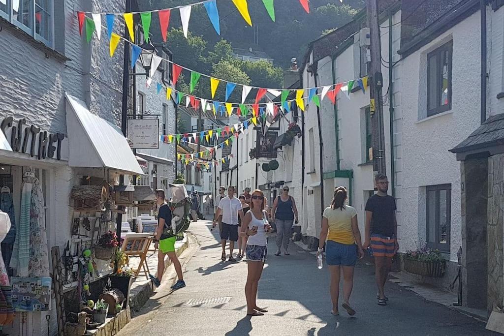 Bijou Coastal Apartment In Polperro With Hot Tub Onsite Parking Downhill Walk To Village Exteriör bild